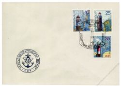 DDR 1975 FDC Mi-Nr. 2045-2049 SSt. Leuchttrme, Leit-, Leucht- und Molenfeuer