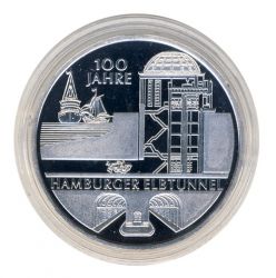 BRD 2011 J.565 10 Euro 100 Jahre Hamburger Elbtunnel - Silber PP