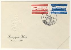 DDR 1957 FDC Mi-Nr. 559-560 SSt. Leipziger Frhjahrsmesse